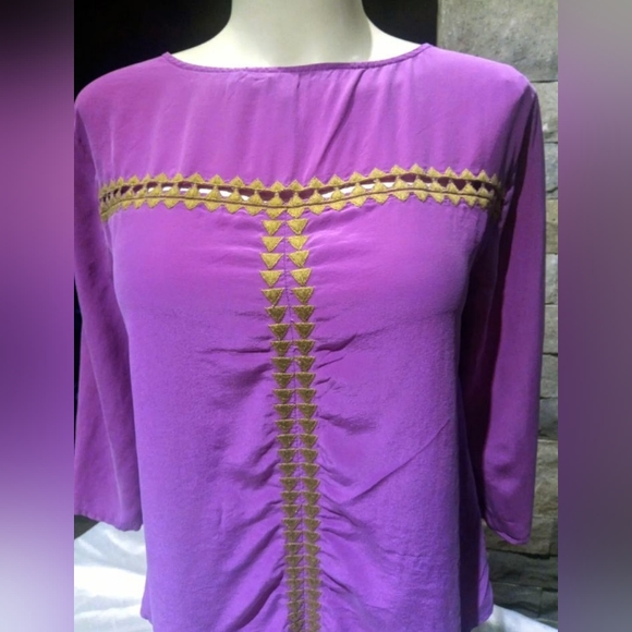 BCBG Y2K SILK BLOUSE extra small - Picture 5 of 10